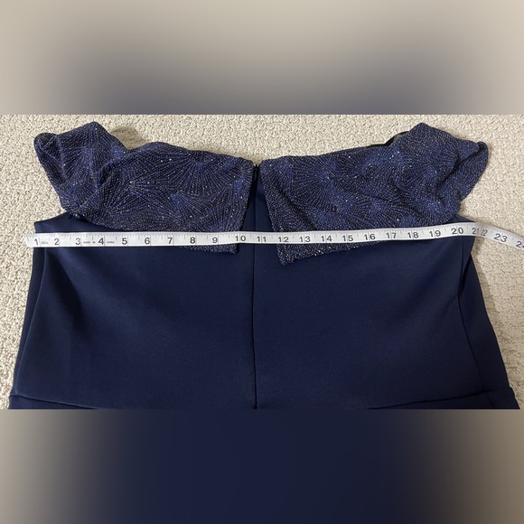 Enfocus Studio  NWOT Navy and Silver Starburst Dress - Picture 6 of 7